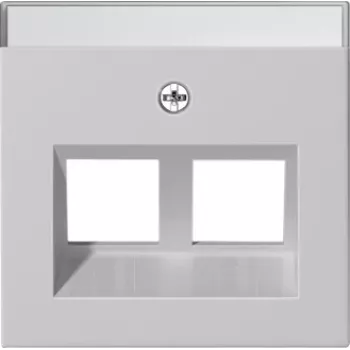 Gira System 55 fedőlap 2 Modular Jackhez, 30°-ban szögelt kimenet, szürke 2640015