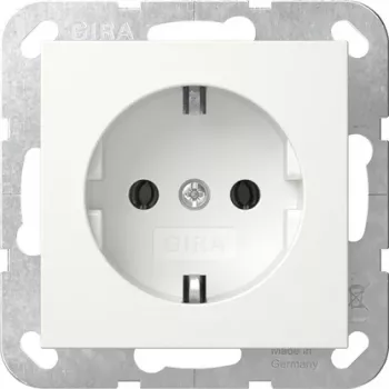 Gira 418027 SCHUKO SRK System 55 dugaljbetét, tisztafehér fényes