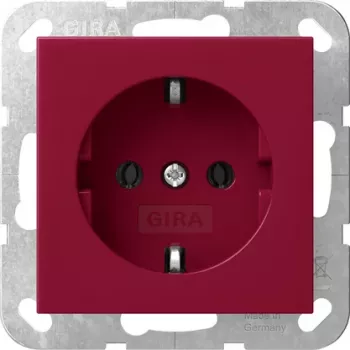 Gira System 55 SCHUKO konnektor piros 4455108