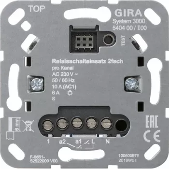 Gira relé kapcsolóbetét 2-es System 3000 540400