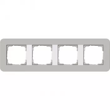 Gira Standard 55 keret 4 részes szürke/tisztafehér 0214412