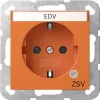 Gira 4452109 SCHUKO aljzat ellenőrző LED-del és billenőfedéllel, tisztafehér fényes