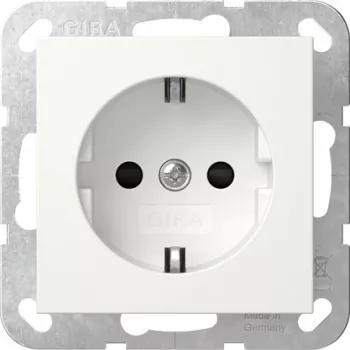 GIRA 475503 SCHUKO aljzat LED-tájfénnyel, fokozott érintésvédelem, tisztafehér fényes