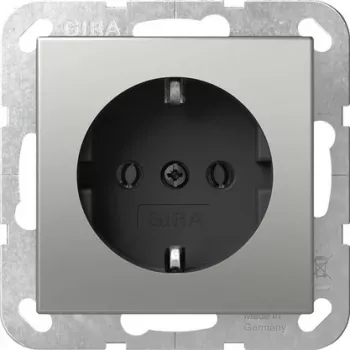 Gira SCHUKO-aljzat karmok nélkül nemesacél 4466600