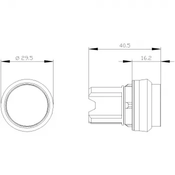 Siemens SIRIUS ACT 3SU1000-0BB20-0AA0 Push Button Front Element, Plastic, Red