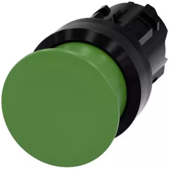 Siemens SIRIUS ACT gombnyomó előlap, műanyag, zöld, 40 mm, nyomógombos 3SU1000-1AD40-0AA0