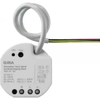 Gira fényerő-szabályzó aktor 1 csatornás 200 W süllyesztett KNX Secure 506500