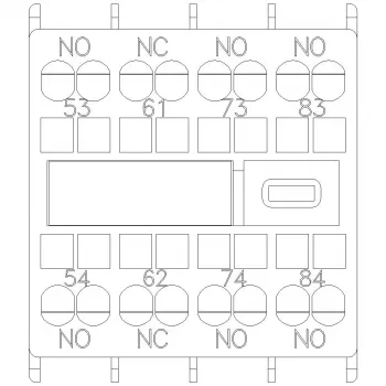 Siemens SIRIUS segédkapcsoló-blokk 3NO+1NC előlapi szerelés 3RH2911-2XA31-0MA0