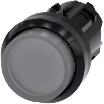Siemens SIRIUS ACT 3SU1001-0BB70-0AA0 világító nyomógomb, front elem, műanyag, átlátszó