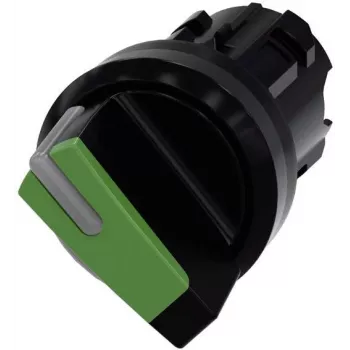 Siemens SIRIUS ACT választókapcsoló front elem, műanyag, zöld, 22 mm, 2 állású, O-I, reteszelő 3SU1002-2BF40-0AA0