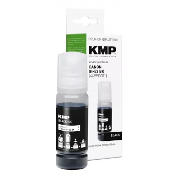 KMP PRINTTECHNIK utántöltő tinta Canon GI-53BK-hez, fekete, 60 ml, kompatibilis 1583,0001
