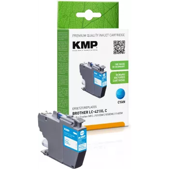 KMP újratöltött cián tintapatron Brother MFC-J1010DW (LC421XLC, 500 oldal, 7 ml) 1548,4003