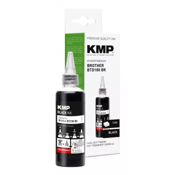 KMP utántöltő tinta Brother BTD180BK fekete 110 ml (1555,0001)