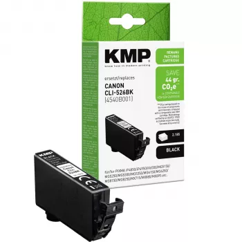 KMP kompatibilis fekete tintapatron Canon CLI-526 BK (1513, 4011)