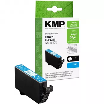 KMP cián tintapatron kompatibilis Canon CLI-526 C (1513,4003)