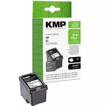 KMP H160 fekete kompatibilis tintapatron HP 62 nyomtatóhoz (4 ml, C2P04AE) 1741.4801