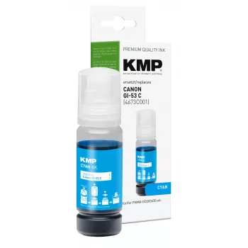 KMP PRINTTECHNIK cián tintautántöltő palack Canon GI-53C (4673C001) 60 ml 1583,0003