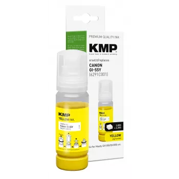 KMP utántöltő tintapalack Canon GI-55Y sárga 70 ml 1587,5009