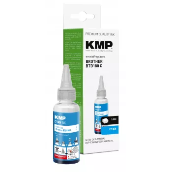 KMP utántöltő tinta cián 50 ml Brother BTD180C (1555,0003)