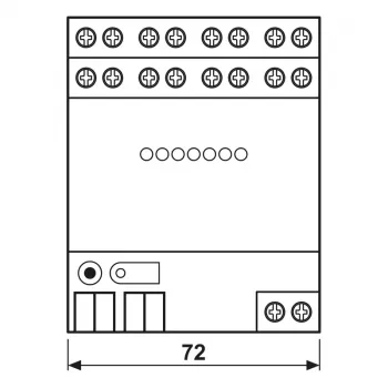 JUNG KNX 8 csatornás bináris bemeneti modul, DIN-sínre szerelhető, 4 TE szélesség 2128REG