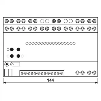 JUNG 2590M1SR KNX Multistation Universal, DIN-sín, 8 TE