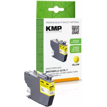 KMP újragyártott sárga tintapatron Brother MFC-J1010DW nyomtatóhoz (LC421XLY, 500 oldal, 7 ml) 1548,4009