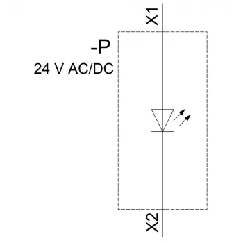 Siemens 3SU14012BB501AA0 LED-modul beépített LED-del, 24 V AC/DC, kék