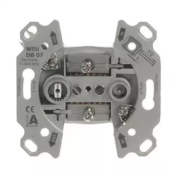 Busch-Jaeger 0231-102 antennacsatlakozó-aljzat, 2 lyukú átmenő aljzat 2CKA000230A1555