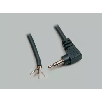 BKL Electronic 1101054 3,5 mm-es sztereó jack dugó-összekötő, 3 pólusú, forrasztós csatlakozás, fémház