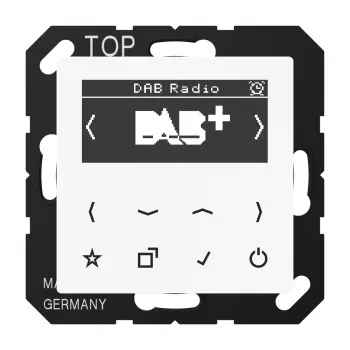 JUNG DAB A WW Smart Radio DAB+, AS/A Series, Alpine White