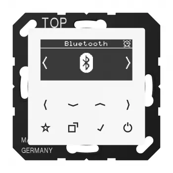 JUNG DAB A BT WW okosrádió DAB+ Bluetooth, AS/A sorozat, alpesi fehér