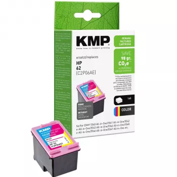 KMP H161 trikolór tintapatron (cián, bíbor, sárga) HP 62-hez – 4,5 ml 1741.4830