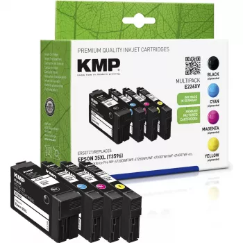 KMP 1637,4005 kompatibilis tintapatron-multipack Epson Workforce Pro WF-3720 sorozathoz - fekete, cián, bíbor, sárga (4-es csomag) 1638,4005