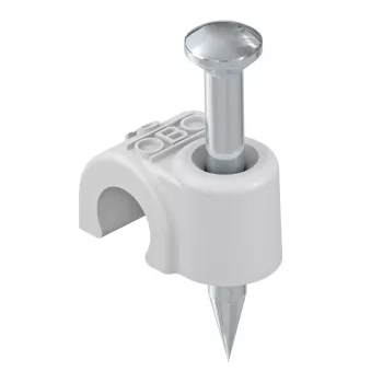 OBO BETTERMANN 2016 40 LGR Insulated Nail Clip 16mm L40 PP Light Grey RAL7035 2228211