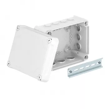 OBO Bettermann T 1 Cable Junction Box with Cover, Light Grey (2007714)