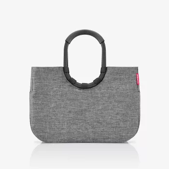 reisenthel loopshopper L bevásárlókosár, Twist Silver, 25 L, alumíniumváz, poliészter OR7052
