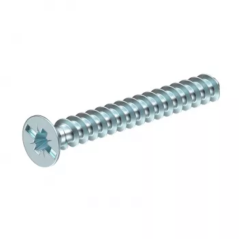 OBO Bettermann 2003271 készülékcsavar M4 x 10 mm Pozidriv PZ1 laposfejű horganyzott acél 50 darab