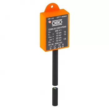 OBO Bettermann ÜSM-20-230I1PE65 túlfeszültség-védelmi modul LED-lámpákhoz, 1 fázisú (5092433)