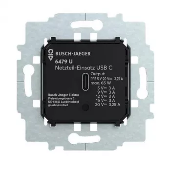 Busch-Jäger 6479 U tápegység-betét USB-C-vel 2CKA006400A0436