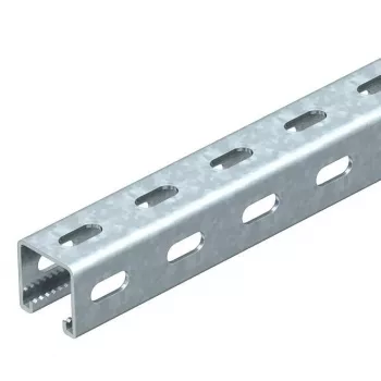 OBO Bettermann MS4141PP03 C-profil sín oldalsó lyukasztással, 41x41 mm, 3000 mm, tűzihorganyzott acél 1122500