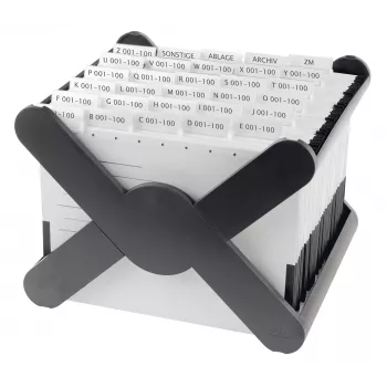 HAN X-CROSS KARMA iratgyűjtő kosár fekete A4/Foolscap 20 irat 360x150x260 mm 190718-13D