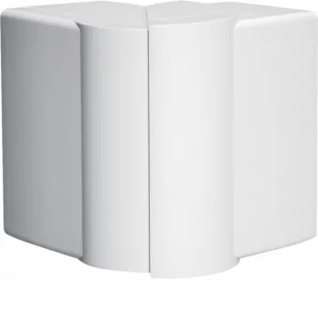 Hager External Corner LFF6009039016 for 60x90 mm Cable Trunking, Traffic White (RAL 9016)