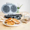 Steba WE 2 kettős gofrisütő ellenőrzőlámpa összecsukható tapadásmentes bevonat fekete 183400