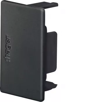 Hager LF3004569011 End Piece for LF 30x45mm Trunking, Graphite Black