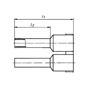 Klauke szigetelt érvéghüvely 1,5 mm², hüvely hossza 8 mm, fekete, 100 darab (ST9728)