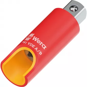 Wera 781 A/B VDE szigetelt dugókulcs-adapter 1/4 inch négyszögletes hajtás mechanikus reteszeléssel 05024690001