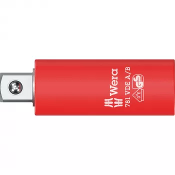 Wera 781 A/B VDE szigetelt dugókulcs-adapter 1/4 inch négyszögletes hajtás mechanikus reteszeléssel 05024690001