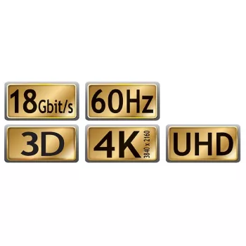 Maxtrack C 215-5 L HDMI-kábel 5 m fekete 4K Ultra HD High-Speed Ethernet-tel