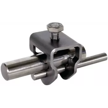 DEHN TE csatlakozókapocs NIRO Ø20 mm kerek rúdhoz és Ø10 mm kerek huzalhoz, V2A rozsdamentes acél (630129)