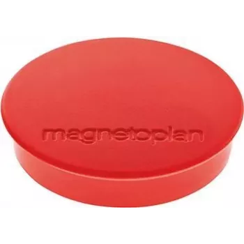 Magnetoplan Discofix Round Magnet Standard, Red, Ferrite Solid Core, 0.7 kg Holding Force (1664206)